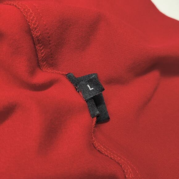 Le Muse Red Tube Dress Chic Cowl Neck Large Lagenlook Minimalist Quiet Luxury - Picture 10 of 14